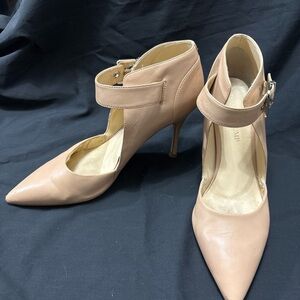 Ivanka Trump Nude Ankle Strap Heels, size 8